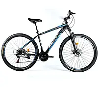 Горный велосипед 29 дюймов размер рамы 17" Azimut Aqua GFRD Черно-синий