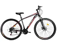 Горный велосипед 29 дюймов размер рамы 17" Azimut Aqua GFRD Черно-красный