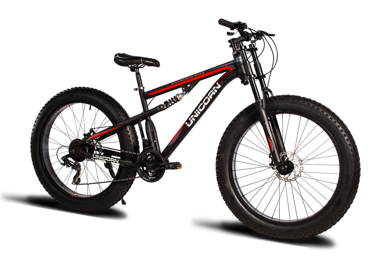 Гірський велосипед Unicorn Godzilla Fat-Bike 26 ⁇ Рама 17 Чорно-червоний