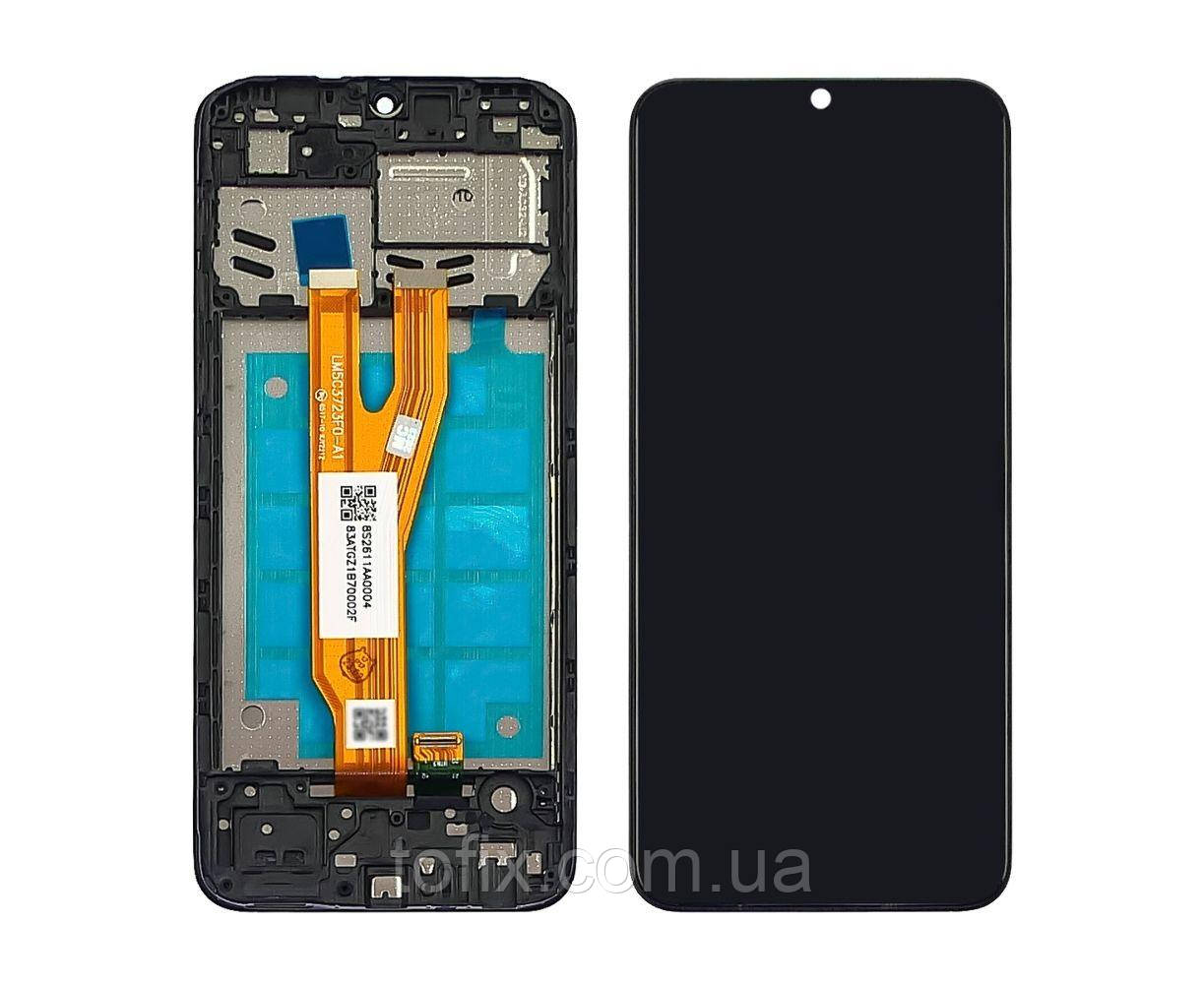 Дисплей Samsung A032 Black А03 Core 2022 (GH81-21711A) сервісний оригінал у зборі з рамкою