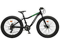 Велосипед фэтбайк Crosser Fat Bike 26" Чёрно-зелёный