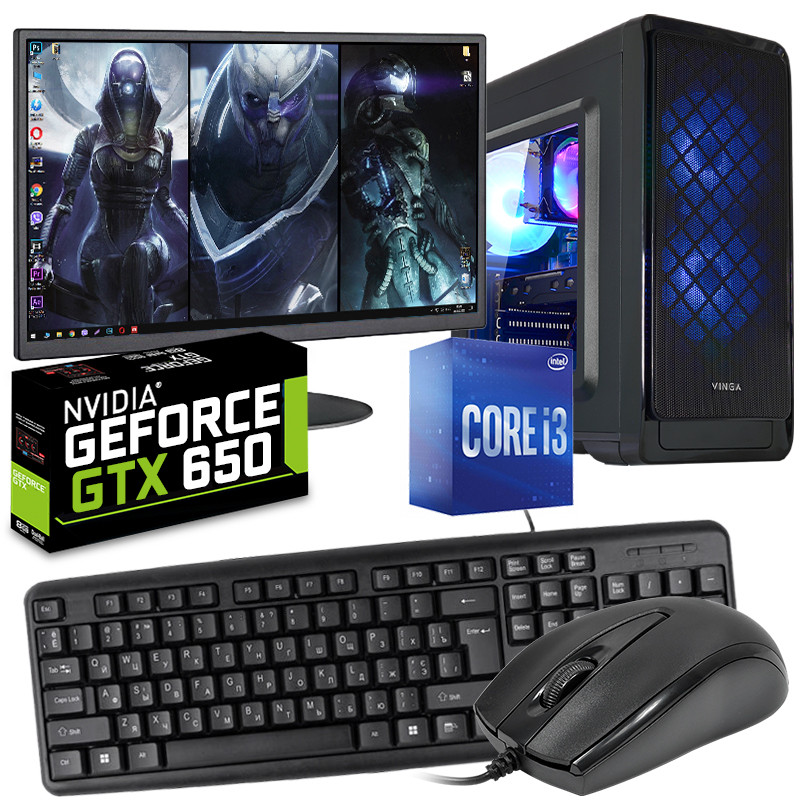 НЕДОРОГОЙ ИГРОВОЙ ПК ZEVS PC1700 Intel i3 4x3.4GHz + Монитор ...