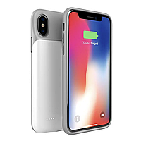 Чехол аккумулятор AmaCase для iPhone XS Max Белый (4000 мАч), чехол повербанк на айфон XS Max, чехол зарядка