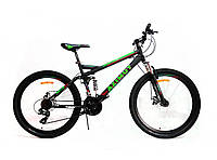 Горный велосипед 26 дюймов размер рамы 18" Azimut Race GFRD Чёрно-зелёный