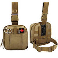 Підсумок під аптечку на стегно | Настегенна аптечка EDC | Сумка тактична Койот A017