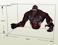 PaperKhan Конструктор из картона Venom Zombie papercraft 3D полигональная фигура развивающий подарок