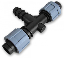 Трійник крапельна стрічка х2 / з'єднувач 
для трубки 16мм, DSTA03-16L
