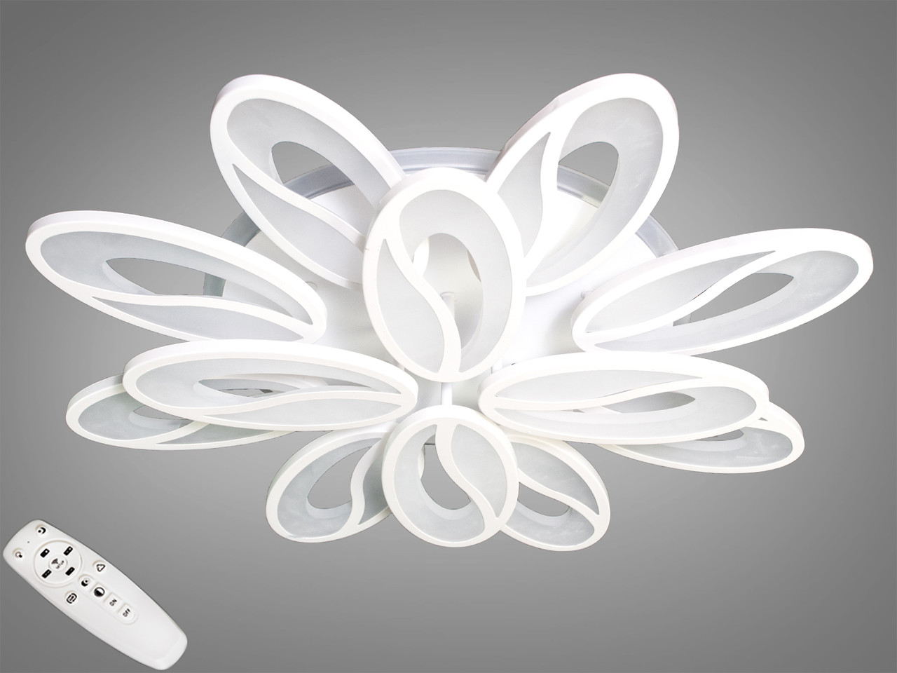 Люстра в зал світлодіодна з пультом Diasha 8090/8+4LED3colordimmer, фото 1