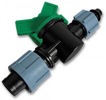 Старт-конектор з мінікраном для крапельної 
стрічки, в PE трубку із затискною гайкою, DSTZ02-1701L