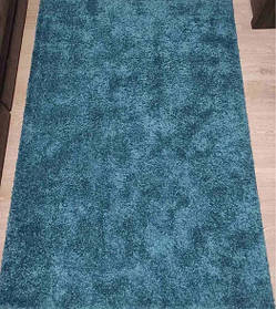 Ворсистий овальний килим SHAGGY BRAVO BLUE синій
