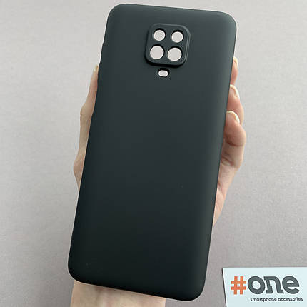 Чохол для Xiaomi Redmi Note 9s матовий з мікрофібром захистом камери чохол на сяомі редмі нот 9с чорний cmr, фото 1