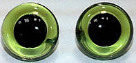 Глазки стеклянные, зелёные, 3 мм