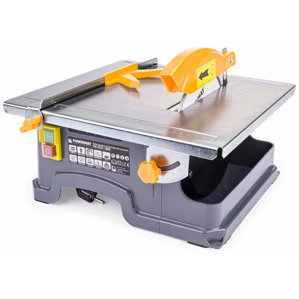 Дискова пилка для плитки (плиткоріз) 180 мм (1800 Вт) 4500 об/хв PM-PDG-1800 Powermat PM0547