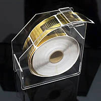 Подставка (полка) пластиковая для маникюрных пилочек + подставка для бумажных форм для наращивания 12x12 Прозрачный