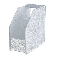Подставка (полка) пластиковая для маникюрных пилочек + подставка для бумажных форм для наращивания 12x12 Серебро
