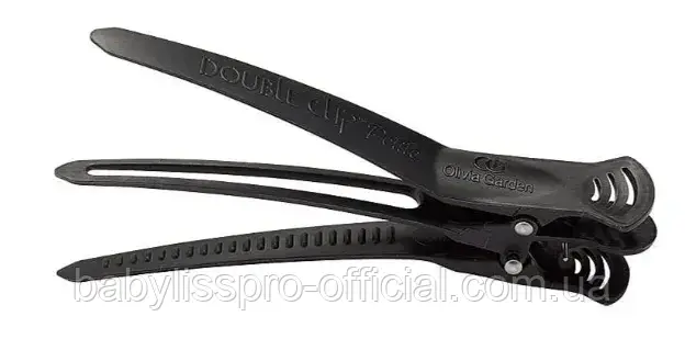 Подвійні затискачі Olivia Garden Double Clip чорні 4 шт OGID0735