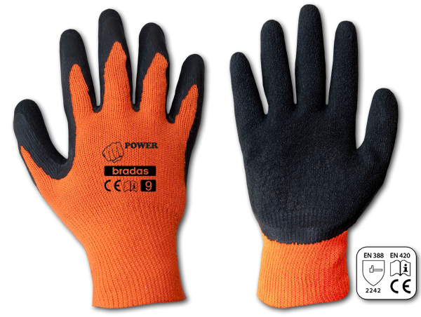 Перчатки защитные POWER латекс, размер 9, RWP9