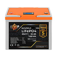 Акумулятор LP LiFePO4 LCD 24V-52Ah (BMS 80A/40А) пластик