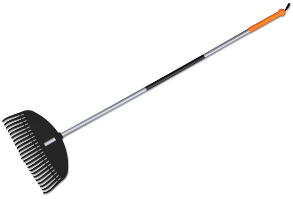 Граблі пластикові 23 зубця, сталевий держак, 
TQ-G23TS