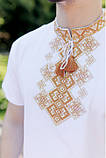 Чоловіча біла сорочка з вишивкою "Золото" Україна УкраїнаТД 42-54 розмір, фото 3