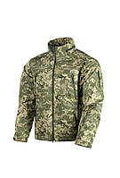 Куртка Vik-Tailor SoftShell з липучками для шевронів ММ-14 піксель ЗСУ