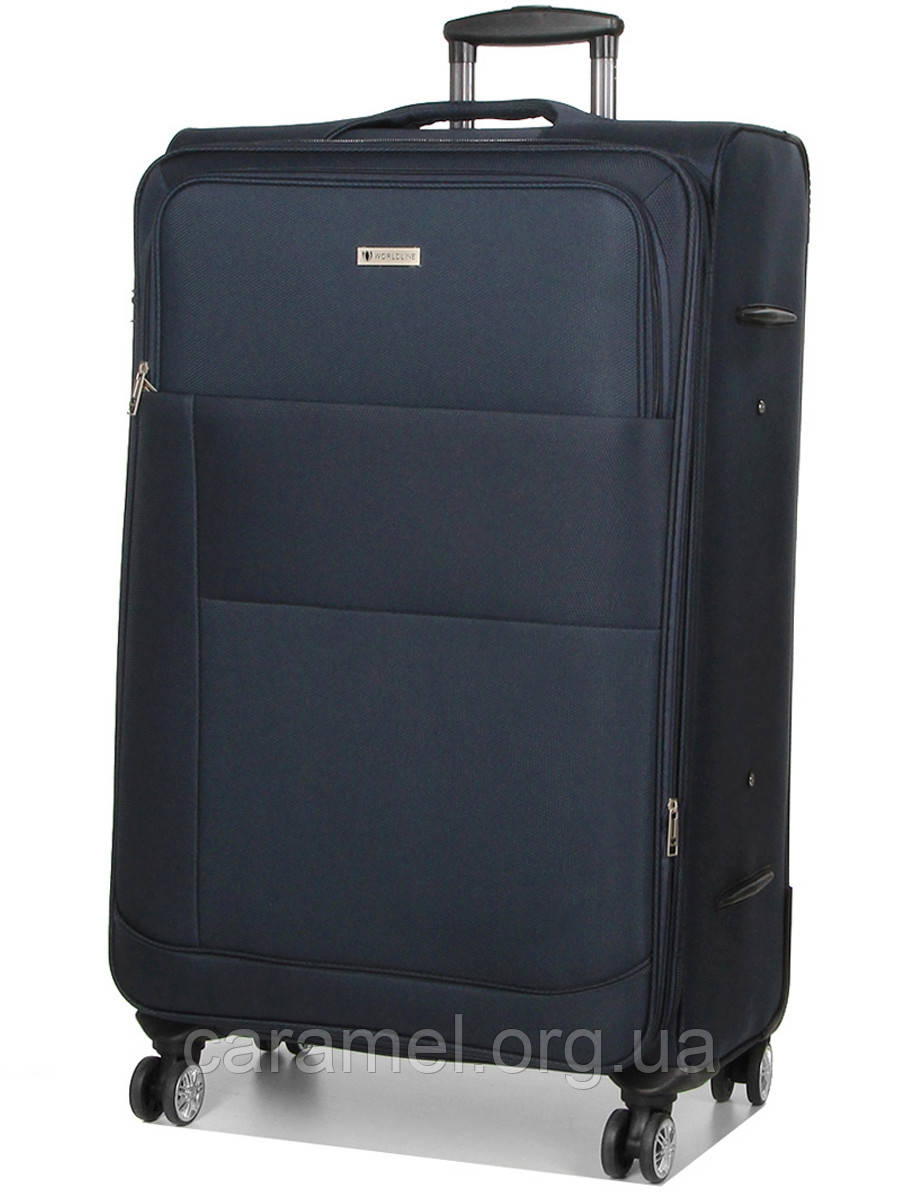Валіза гігант XL тканина синя 87х53х35(+5)см/170л/5кг/Worldline 620