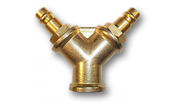 Двійник зі штуцерами "тато", РВ 3/8", латунь, 
SP028