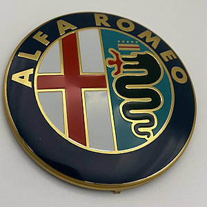 Наклейка АЛЬФА РОМОО ALFA ROMEO для значки капот багажник металева 75 мм