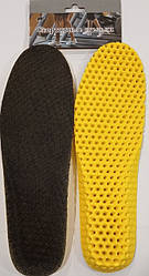 #10 Устілки спортивні амортизаційні "сота" No10 разм.35-41 (чорний-жовті)