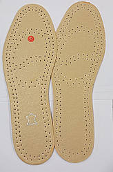 #18-1 Устілки шкіряні в туфлі No18-1 бежеві разм.42