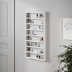 Полиці для лаків на стіну спальні Навісна полиця в салон краси з ДСП Поличка для косметики на 8 комірок