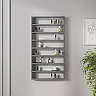 Полиці для лаків на стіну спальні Навісна полиця в салон краси з ДСП Поличка для косметики на 8 комірок, фото 6