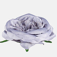 Роза искусственная Люкс | Д = 12 см, В = 5 см | Цвет - серый |Производитель - Польша| Упаковка 12шт