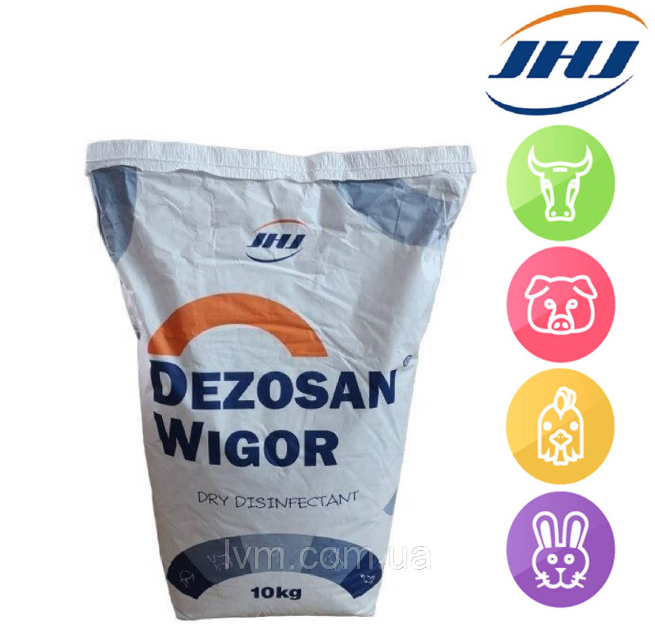 Дезосан Вігор 10кг для сухой дезінфекції тваринницьких приміщень