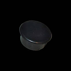 Заглушка d-18 для отворів кругла чорна внутрішній розмір діаметр 18 мм меблева