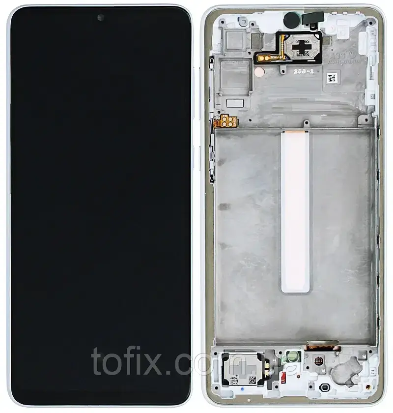 Дисплей Samsung A336 White A33 5G 2022 (GH82-28143B) сервісний оригінал у зборі з рамкою