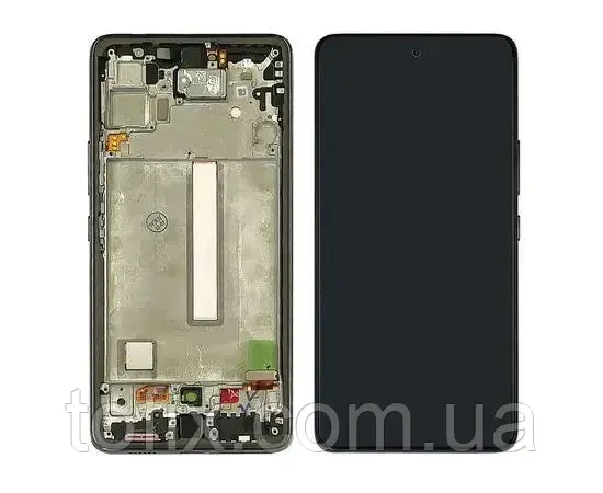 Дисплей Samsung A536 Black A53 2022 (GH82-28024A) сервісний оригінал у зборі з рамкою