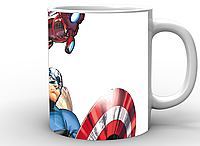 Кружка GeekLand белая Железный Человек Iron Man капитан америка и железный человек IM.02.018 "Lv"