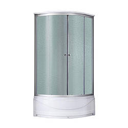 Душовий бокс Lidz Tani SB90x90.SAT.HIGH.FR, скло Frost 4 мм, артикул SD00039857, кутова конструкція, акриловий піддон.