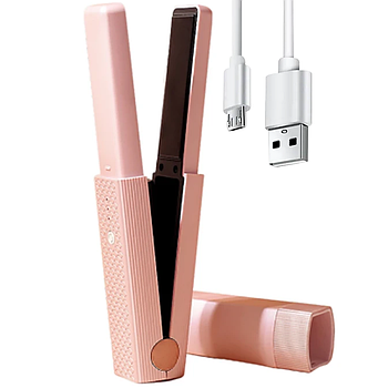 Утюжок для волосся з USB-зарядкою, LSM-637 / Бездротовий випрямляч для укладання волосся / Портативний стайлер