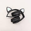 Навушники накладні з котячими вушками, бездротові, Bluetooth, B39M, Чорні / Дитячі навушники з підсвіткою, фото 7
