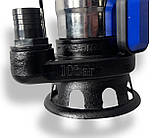 Фекальний насос КЕНЛЕ SWP 2,6 кВт з подрібнювачем +25м шлангу, трос, зажими, хомут, рукавиці (комплект), фото 6