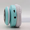 Бездротові навушники Bluetooth з вушками VZV-23M на 400 mah, Блакитні / Дитячі накладні навушники з підсвічуванням, фото 3
