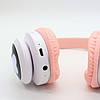 Бездротові Bluetooth навушники VZV-23M на 400 mah з вушками, Рожеві / Дитячі навушники з підсвічуванням, фото 8