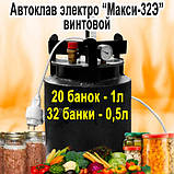 Автоклав Максі-44Е Люкс (44 банки 0.5л або 21 банка 1л) Електро з Таймером, Горловина Ø15.9см, фото 3