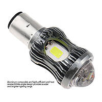 LED лампа H6, BA20D лінза (ближнє-дальнє світло). для мотоциклiв та авто світлодіодні (1шт)