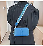 Жіноча сумка Camera Bag у стилі Marc Jacobs Snapshot Сумочка Марк Джейкобс під прапор України (синьо-жовта), фото 4