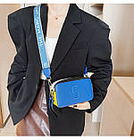 Жіноча сумка Camera Bag у стилі Marc Jacobs Snapshot Сумочка Марк Джейкобс під прапор України (синьо-жовта), фото 5