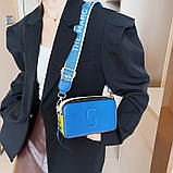 Жіноча сумка Camera Bag у стилі Marc Jacobs Snapshot Сумочка Марк Джейкобс під прапор України (синьо-жовта), фото 6