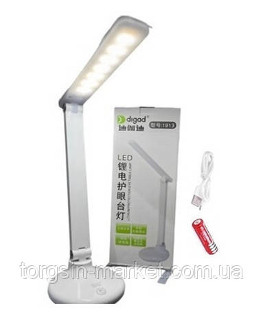 Настольная лампа аккумуляторная с USB-зарядкой/ Сенсорный светодиодный светильник-ночник/ Лампа сенсорная,TG - фото 1 - id-p1831557076